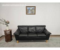 Moderni, natūralios odos sofa